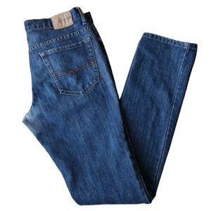 Anchor Blue Jeans Women 34x34 Blue‎ Denim Mid Rise Straight Leg Detailed Pockets